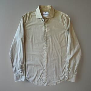 Barmas Louis Shirt XL Khaki Brown Casual Minimalist Made in Italy NWT